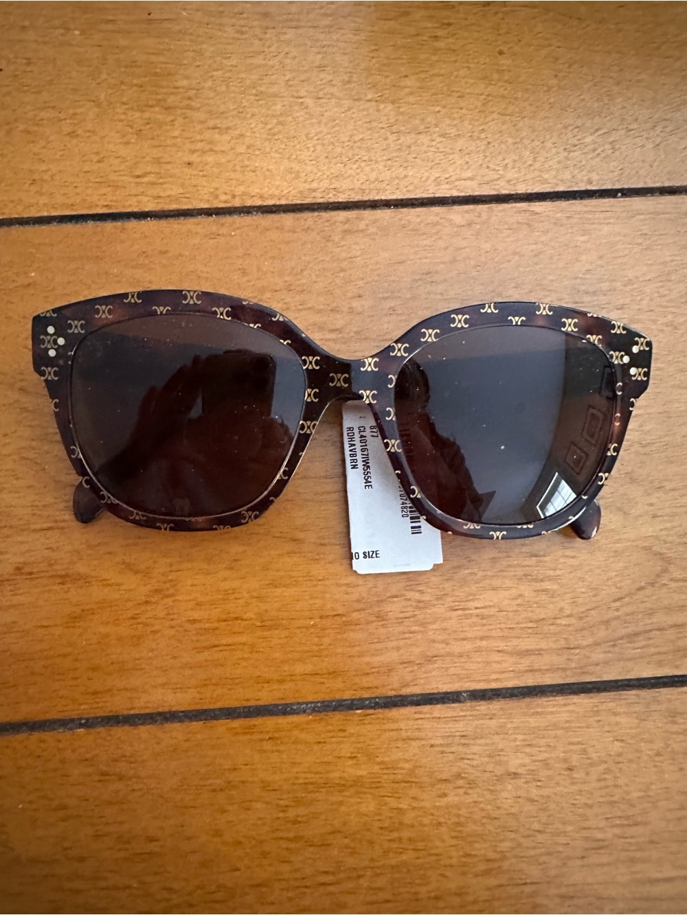 Celine Brown Patterned Women's Sunglasses